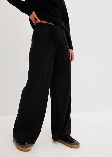 Pantalon à pinces en viscose mélangée, bonprix