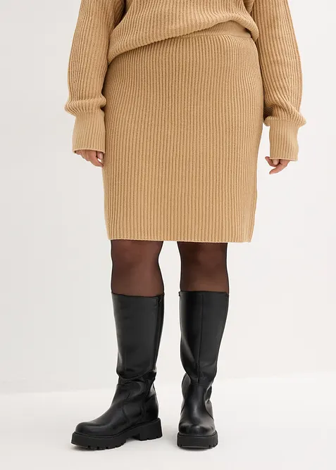 Jupe en maille 100% coton, bonprix