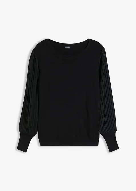 Pull à manches plissées, bonprix
