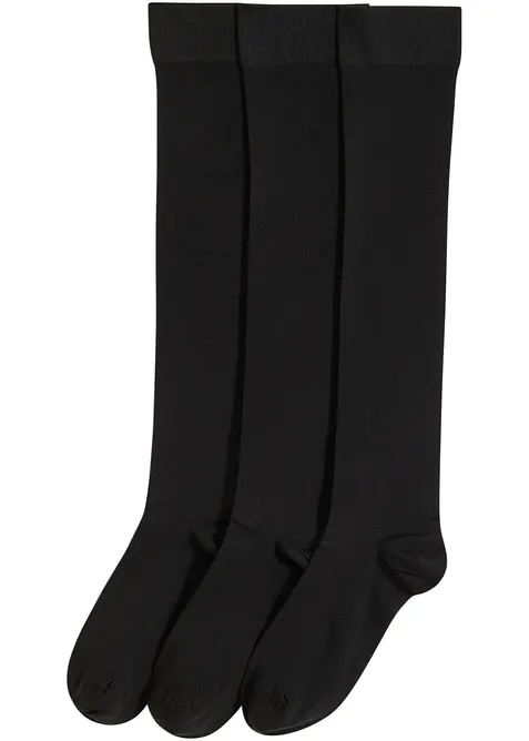 Lot de 3 chaussettes hautes en modal, bonprix
