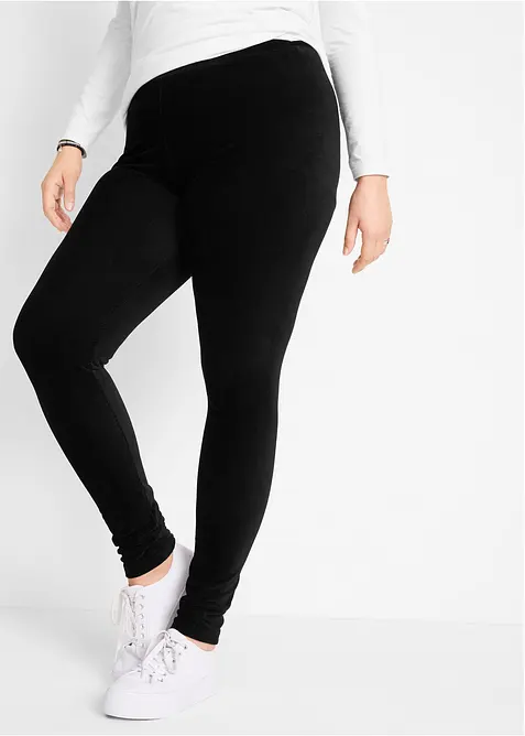 Legging en velours finement côtelé à large taille élastiquée, bonprix
