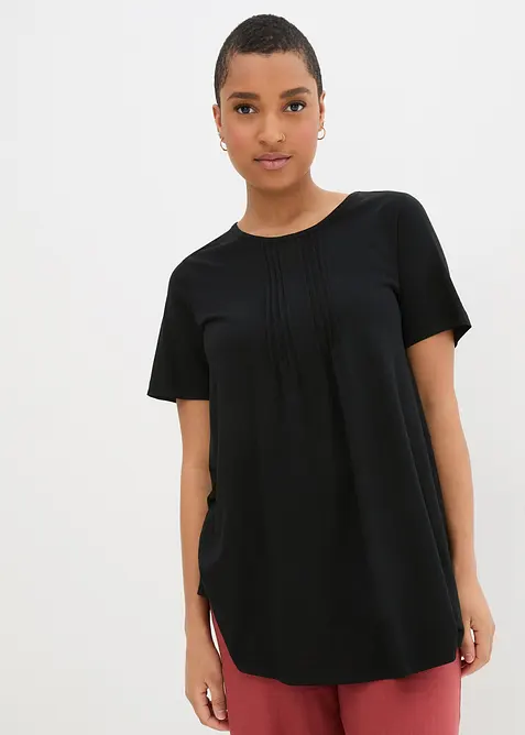 T-shirt évasé, manches courtes, bonprix