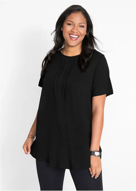 T-shirt évasé, manches courtes, bonprix