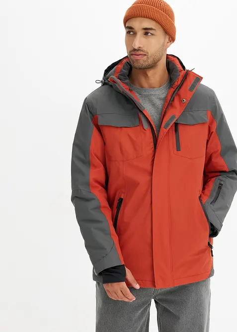 Parka imperméable en matière technique à capuche amovible, bonprix