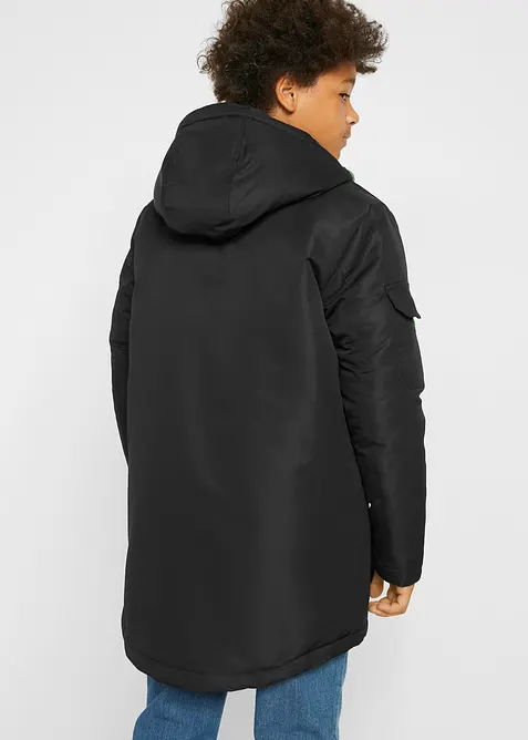 Parka d’hiver à capuche et détails sportifs, bonprix