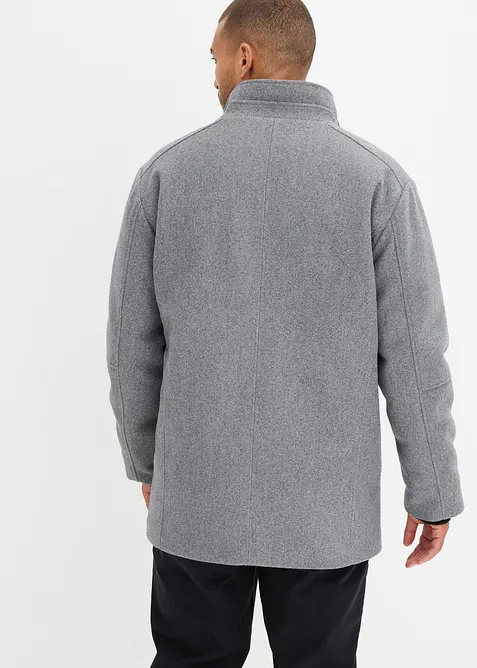 Veste d’hiver aspect laine avec empiècement coupe-vent, bonprix