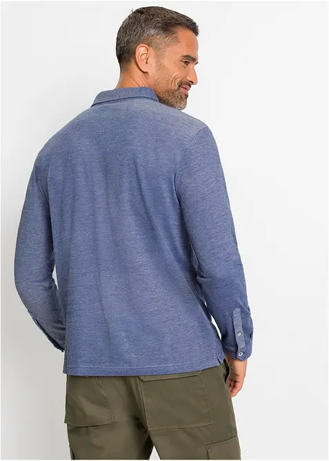 Polo en piqu&eacute;, manches longues, bonprix