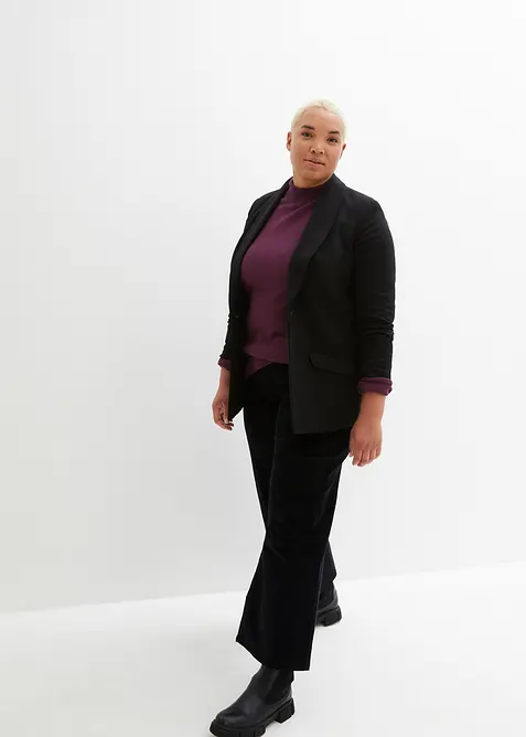 Pull basique en fine maille à col montant, bonprix