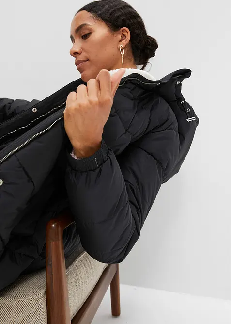 Doudoune longue à capuche, bonprix