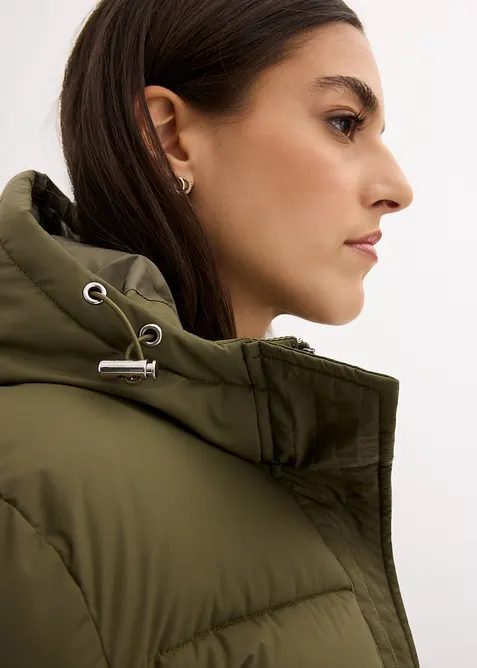 Doudoune longue à capuche, bonprix