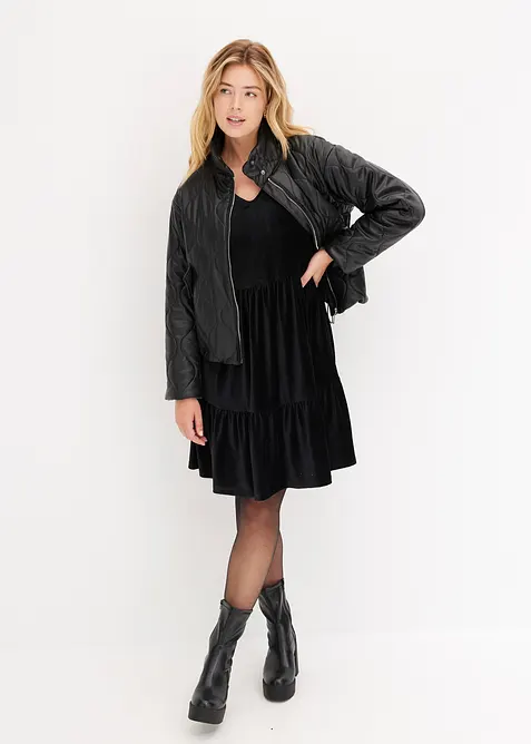 Robe courte en velours extensible, bonprix