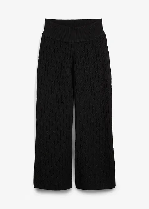 Pantalon en maille torsadée, bonprix