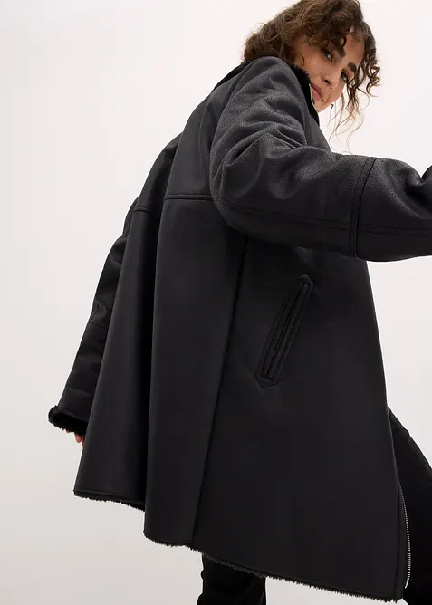 Manteau aspect peau de mouton, bonprix