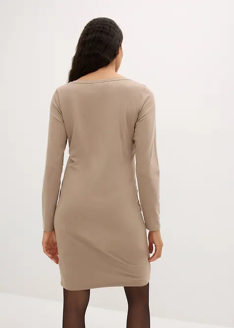 Robes en jersey à col V, bonprix