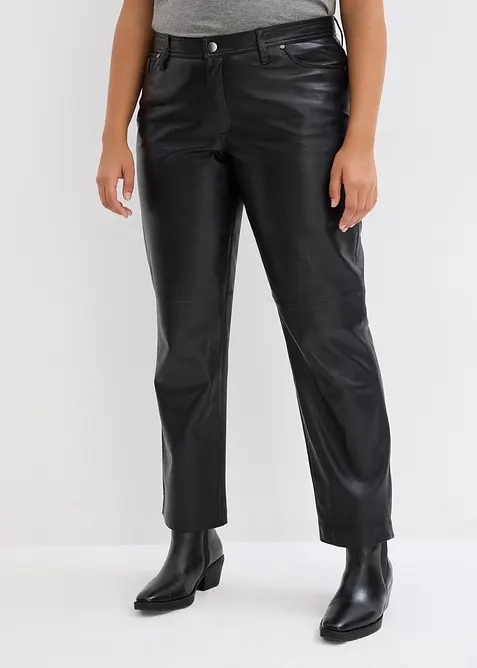 Pantalon en cuir d’agneau nappa, bonprix