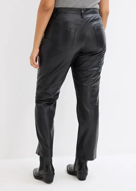 Pantalon en cuir d’agneau nappa, bonprix