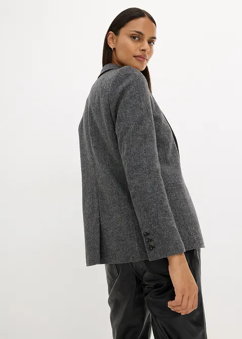 Blazer &agrave; motif chevrons, laine majoritaire, bonprix