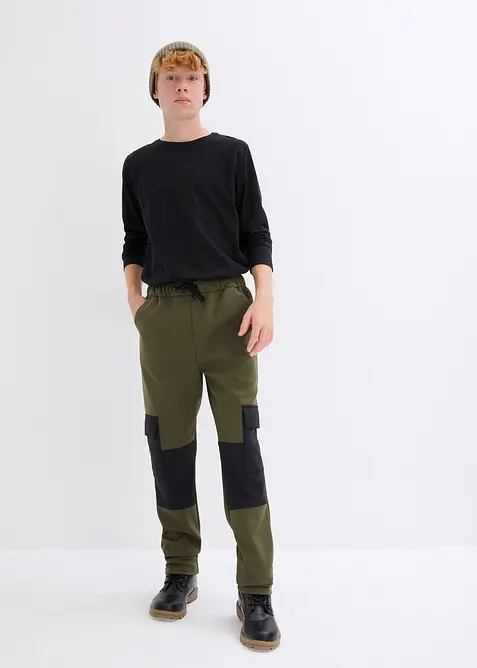 Pantalon cargo en softshell, largeur r&eacute;glable, bonprix