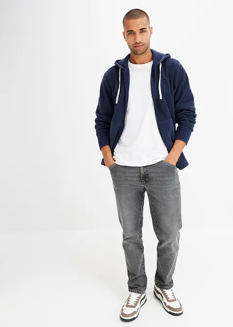 Veste polaire à capuche et poches plaquées, bonprix