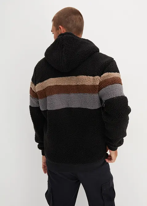 Veste en polaire peluche &agrave; capuche, bonprix