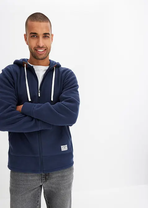 Veste polaire à capuche et poches plaquées, bonprix