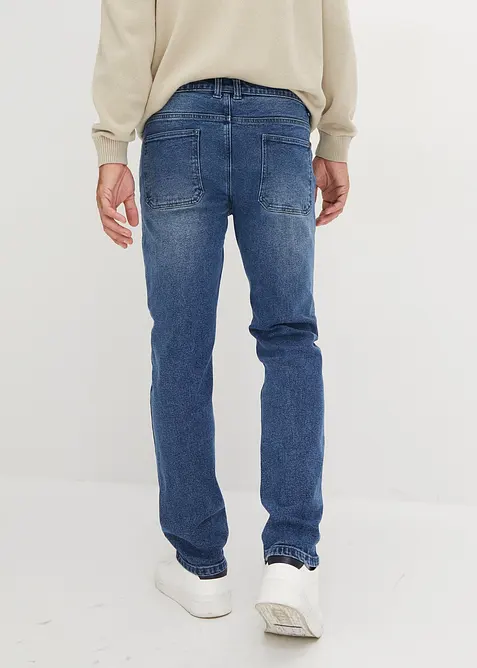 Jean droit extensible en denim épais, Regular, bonprix