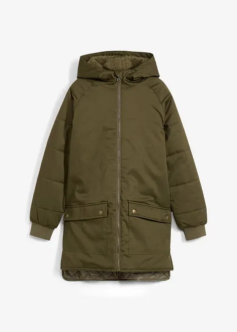 Parka d’hiver à capuche doublée peluche, déperlante, bonprix