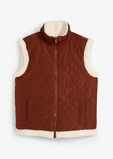Gilet sans manches réversible en sherpa, bonprix