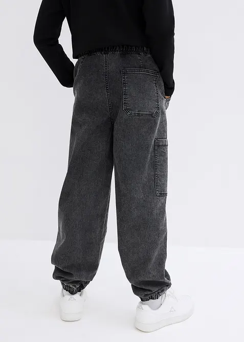 Jean jogger cargo extensible, Loose, bonprix