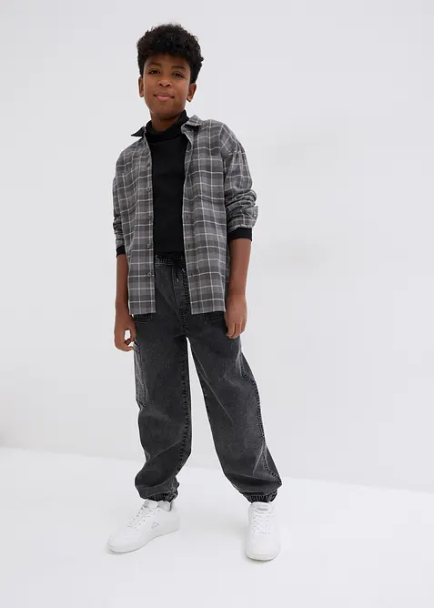 Jean jogger cargo extensible, Loose, bonprix