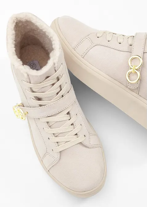 Boots fourr&eacute;es &agrave; lacets, bonprix