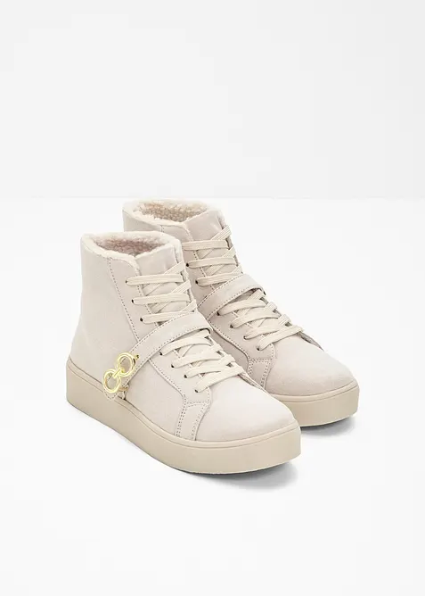 Boots fourr&eacute;es &agrave; lacets, bonprix