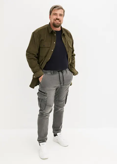 Jogger droit effet jean, regular, bonprix