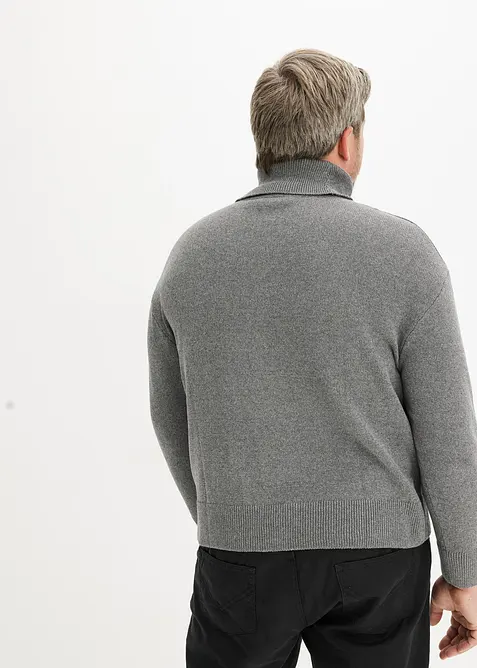 Pull col roulé en coton recyclé majoritaire, Loose Fit, bonprix