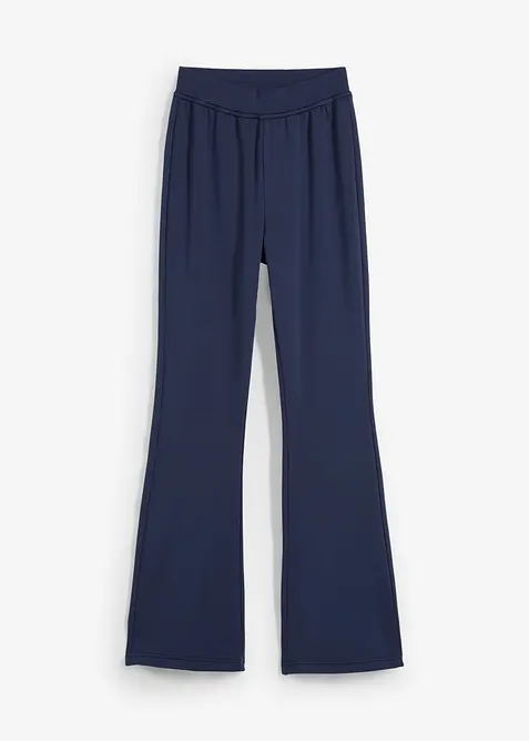 Pantalon évasé en jersey avec intérieur gratté, bonprix