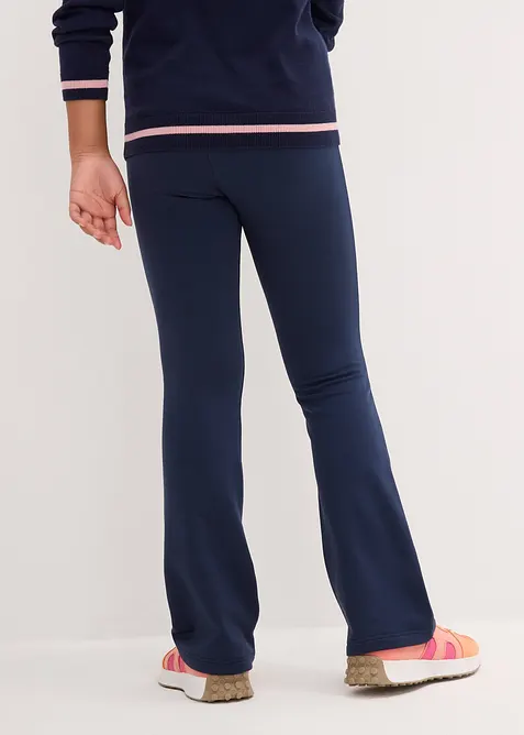 Pantalon évasé en jersey avec intérieur gratté, bonprix