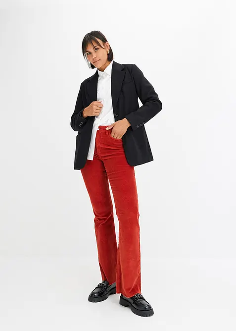 Pantalon évasé en velours côtelé, bonprix
