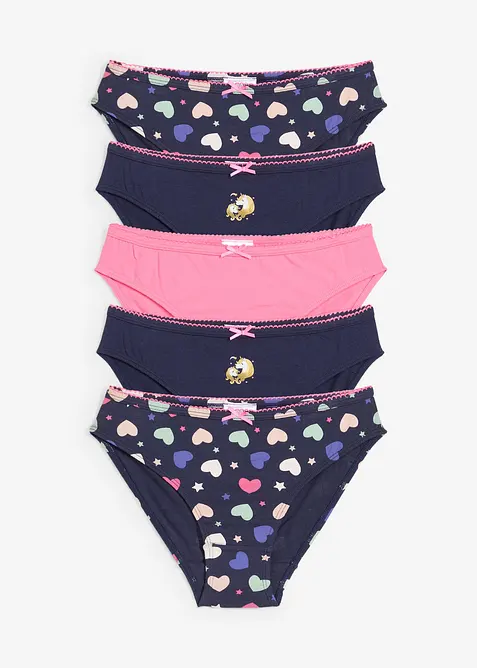 Lot de 5 slips en coton extensible, bonprix