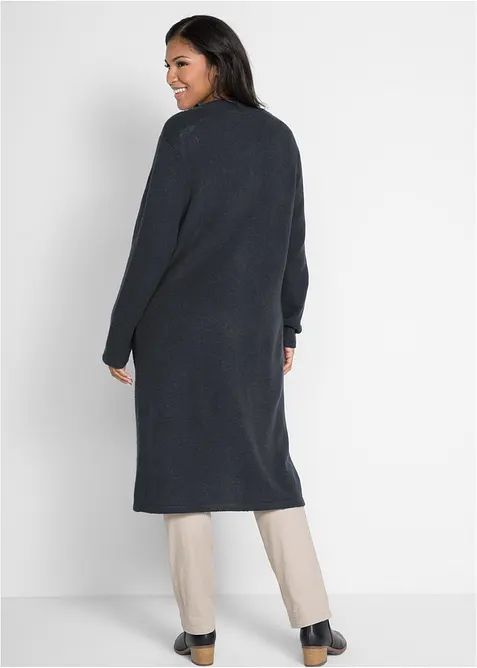 Gilet long en maille, poches plaquées, bonprix