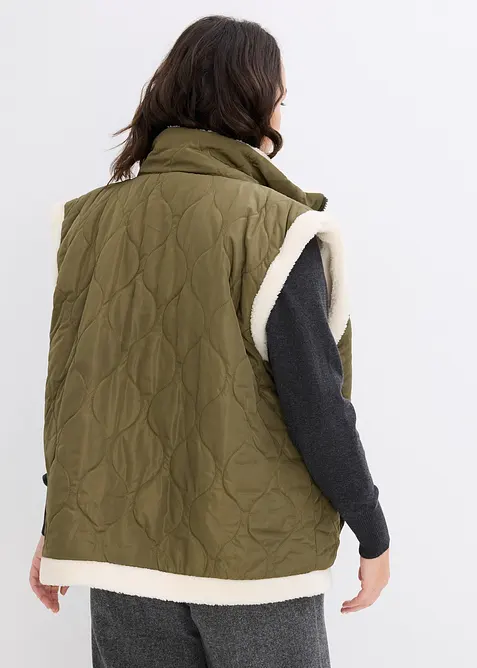 Gilet sans manches réversible en sherpa, bonprix