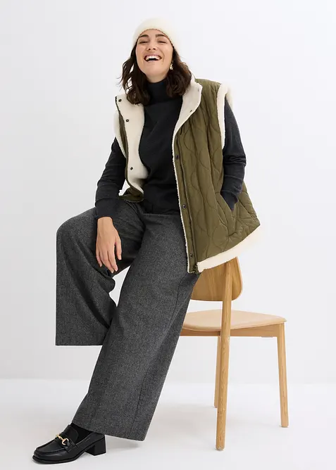 Gilet sans manches réversible en sherpa, bonprix