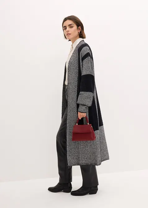 Gilet long en maille, bonprix