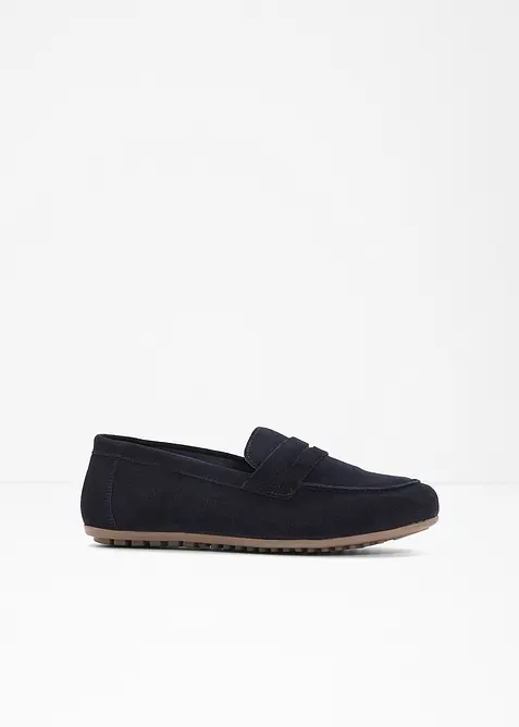 Mocassins en cuir velours, bonprix