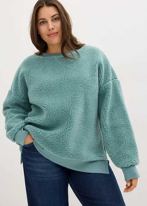 Pull en maille sherpa, bonprix