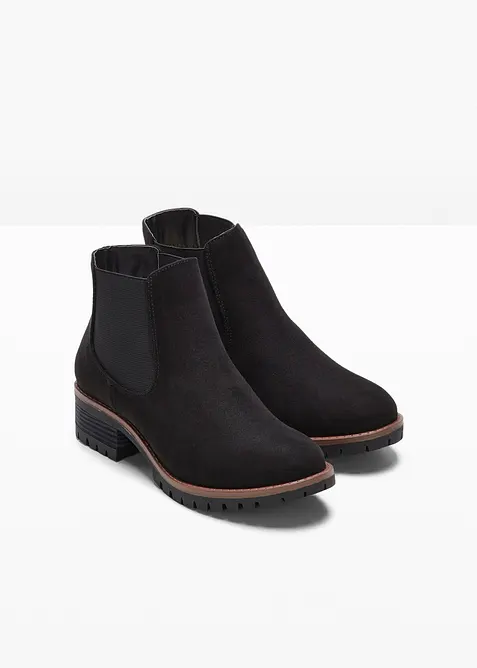 Bottines Chelsea &agrave; semelle crant&eacute;e, bonprix