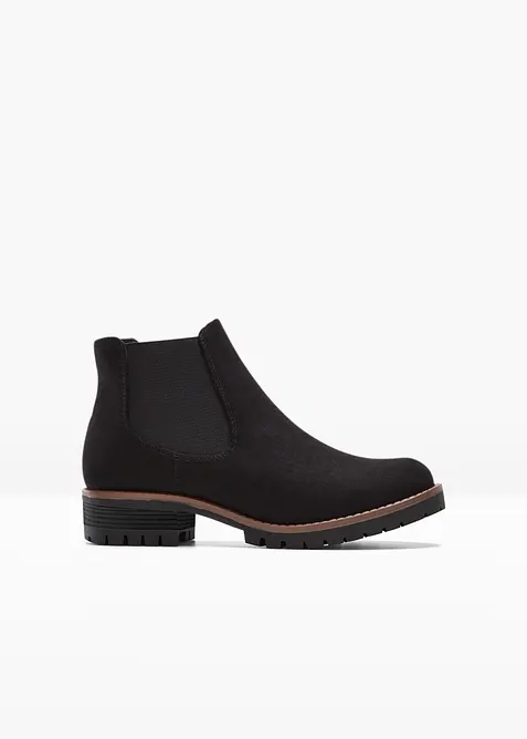 Bottines Chelsea &agrave; semelle crant&eacute;e, bonprix