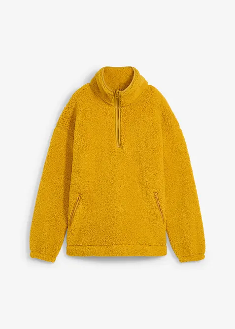 Polaire oversize &agrave; col montant et poches, bonprix