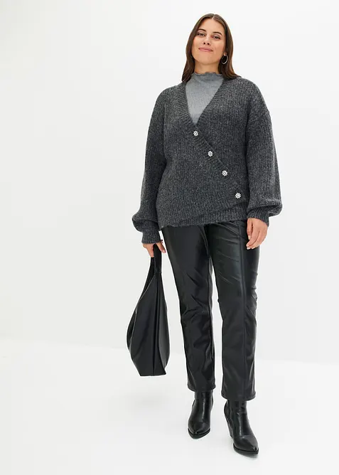 Gilet doux en grosse maille de laine mélangée, bonprix