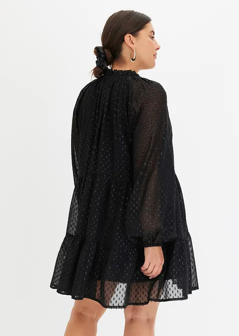 Robe-tunique en voile plumetis irisé, bonprix