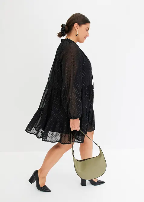 Robe-tunique en voile plumetis irisé, bonprix